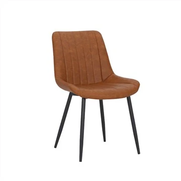 Vintage Deri Ergonomik Yemek Sandalyesi