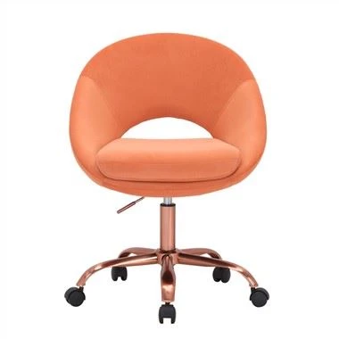 Kadife Ev Ofis Koltuğu, Rose gold metal ayaklar