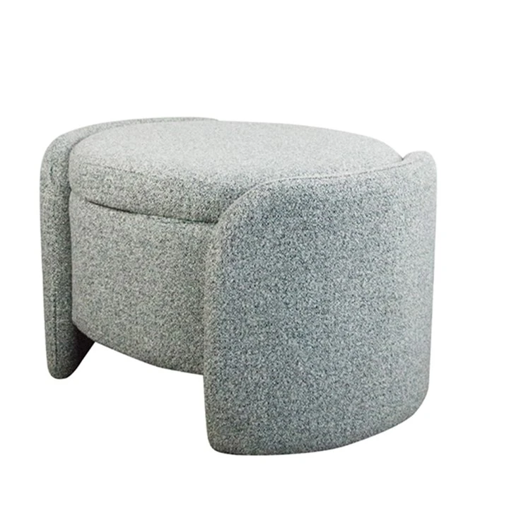 Partner Traditional Style Ottoman With Storage Fabric Cover MANNI-A
